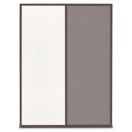 United Visual Products Single Door Radius Corkboard, 36"X36", W UV8002-WHITE-AMETHY